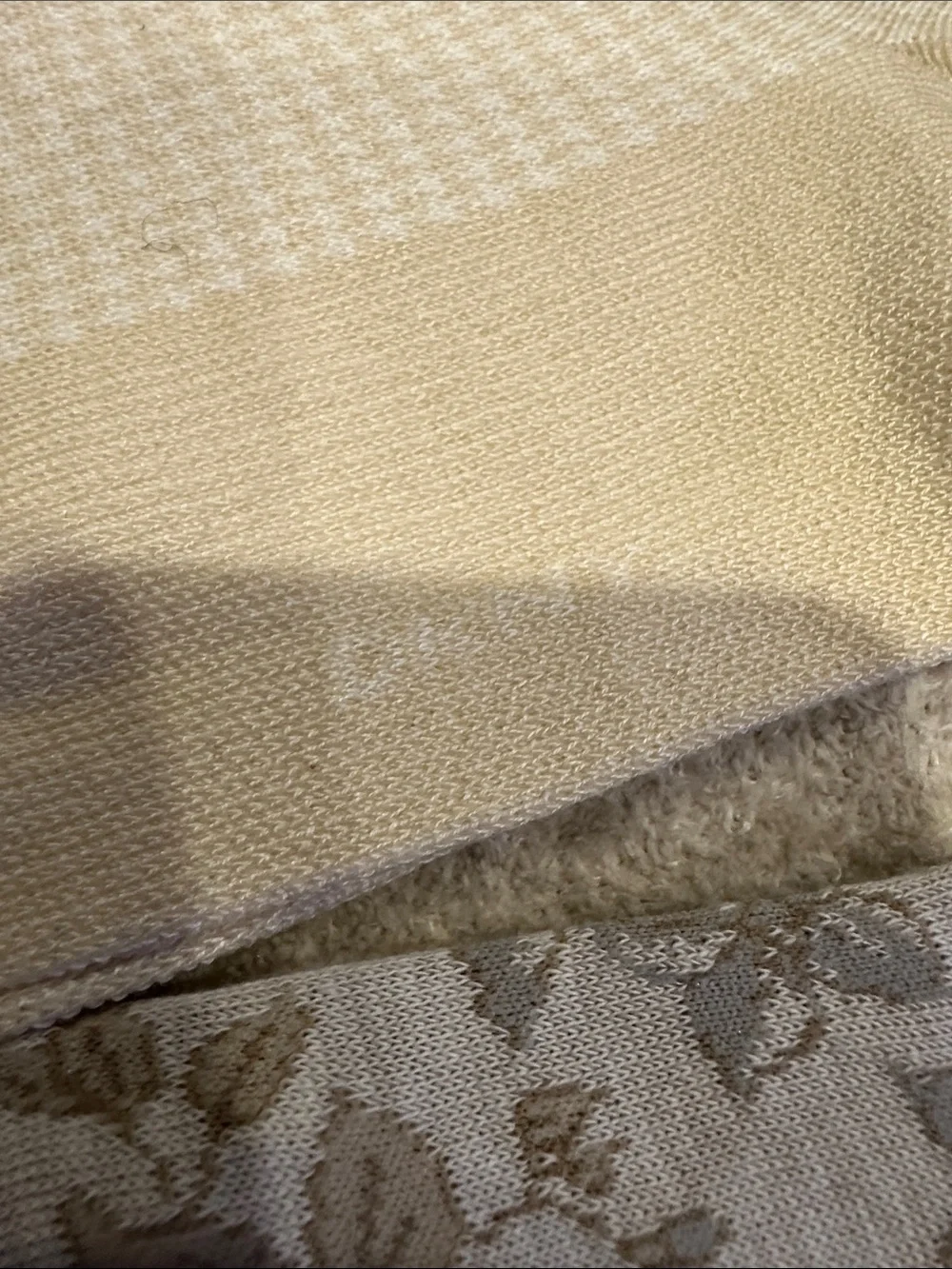 Ralph Lauren Beige and Cream Floral Crew Socks - Pair